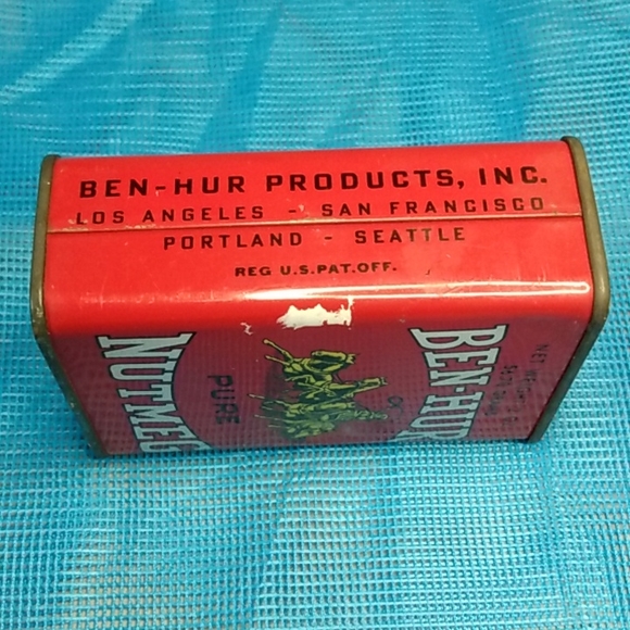 Vintage Ben-Hur Pure Nutmeg Spice Tin - Picture 4 of 7
